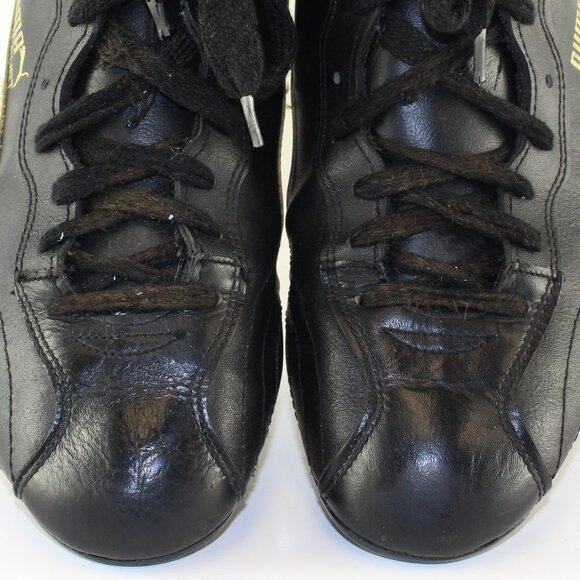 Puma Frankfurt Black Leather Soccer Cleats Mens (US 8/EU 41) - Picture 5 of 8